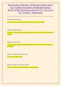 Final Exam&colon; NUR2063 &sol; NUR 2063 &lpar;Latest 2026 &sol; 2027 Update&rpar; Essentials of Pathophysiology &vert; Review Guide Questions and Answe&period;&period;&period;