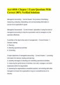 Acct 6010- Chapter 1 Exam Questions With Correct 100&percnt; Verified Solutions