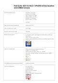 Final Guide- NUR 152&comma; Block 1 UPDATED ACTUAL Questions  and CORRECT Answers 