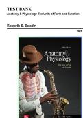 Test Bank for Anatomy and Physiology The Unity of Form and Function 10th Edition by Kenneth S&period; Saladin &vert; 9781265328627&vert; 2023&sol;2024 &vert; Chapter 1-29 &vert; All Chapters with Answers and Rationals