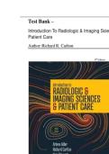 Test Bank Complete&lowbar; Introduction to Radiologic & Imaging Sciences & Patient Care 8th Edition&comma; &lpar;2023&rpar; By Arlene M&period; Adler&comma; Richard R&period; Carlton & Kori L&period; Stewart&vert; All Chapters 1-26&vert; 4 Units&vert; Latest With Answers And Detailed Explanation&vert; Graded A&plus;
