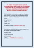 PA MOTOR VEHICLE PHYSICAL DAMAGE  APPRAISER EXAM NEWEST 2026 ACTUAL VERIFIED  EXAM COMPLETE 200 QUESTIONS AND CORRECT  DETAILED ANSWERS &lpar;VERIFIED ANSWERS&rpar;  &vert;ALREADY GRADED A&plus;&vert;&vert;NEWEST EXAM&excl;&excl;&excl;