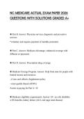 NC MEDICARE ACTUAL EXAM PAPER 2026 QUESTIONS WITH SOLUTIONS GRADED A&plus;