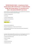 PATHOPHYSIOLOGY EXAM 3 &ndash; Comprehensive Practice Question Bank & 100&percnt; Verified Answers &vert; In-Depth Rationales & High-Yield Concepts Mastery &vert; A&plus; Guaranteed Success Guide &vert; Fully Updated 2026&sol;2027 Latest Version