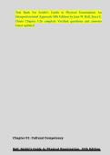 Test Bank For Seidel's Guide to Physical Examination An Interprofessional Approach 10th Edition by Jane W&period; Ball&comma; Joyce E&period; Dains Chapter 1-26 complete Verified questions and answers latest updated