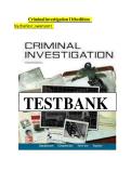 Test Bank for Criminal Investigation 11th Edition by Charles R&period; Swanson - All 22 Chapters Covered