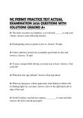 NC PERMIT PRACTICE TEST ACTUAL EXAMINATION 2026 QUESTIONS WITH SOLUTIONS GRADED A&plus;