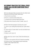 NC PERMIT PRACTICE TEST FINAL STUDY GUIDE 2026 SOLVED QUESTIONS FULLY CORRECT