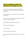 NC POST LICENSING 303 EXAM 2026 QUESTIONS AND ANSWERS 100&percnt; PASS