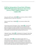 OAR for Jurisprudence Exam State of Oregon&comma; MHACBO information Questions And Correct Answers With Complete Solution &vert; New Update 2026
