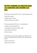 NC POST LICENSING 303 PRACTICE EXAM 2026 QUESTIONS AND ANSWERS 100&percnt; PASS
