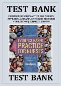 Evidence-Based Practice for Nurses&colon; Appraisal and Application of Research 4th Edition Test Bank &vert; Nola A&period; Schmidt & Janet M&period; Brown &vert; Latest Update 2026 &vert; 100&percnt; Pass Guarantee