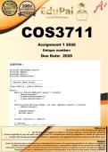 COS3711 Assignment 1 &lpar;COMPLETE ANSWERS&rpar; 2026 - DUE 2026