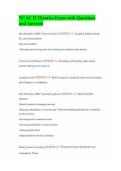 NCAC II Theories Exam with Questions and Answers