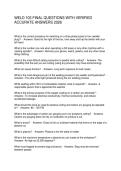 WELD 103 FINAL QUESTIONS WITH VERIFIED ACCURATE ANSWERS 2026