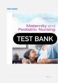 TEST BANK - Maternity and Pediatric Nursing 4th Edition Ricci Kyle Carman Questions and &lpar;100&percnt; verified&rpar; Answers 2026 NEWEST A GRADE &vert;Already 