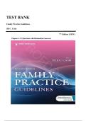 TEST BANK&lowbar;&lowbar;Family Practice Guidelines 7th Edition&comma; New by Jill C&period; Cash &comma; ISBN&colon; 9780826183668 &vert;Chapters 1-23&vert; Questions with Rationalized Answers&comma; Guide A&plus;