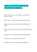 CIDESCO TEST PAPER QUESTIONS AND SOLUTIONS 2026 GRADED A&plus;