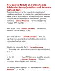 ATC Basics Module 25 Forecasts and Advisories Exam Questions and Answers &lpar;Latest 2026&rpar;