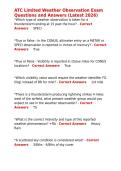 ATC Limited Weather Observation Exam Questions and Answers &lpar;Latest 2026&rpar;