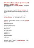 ATC Basics Block 1 Exam Questions & Answers &lpar;Latest 2026&rpar;&period;
