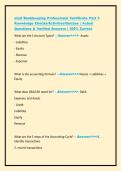 ntuit Bookkeeping Professional Certificate Part 3  Knowledge Checks&sol;Activities&sol;Quizzes &vert; Actual  Questions & Verified Answers &vert; 100&percnt; Correct