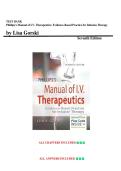 Test Bank for Phillips's Manual of I&period;V&period; Therapeutics&colon; Evidence-Based Practice for Infusion Therapy &lpar;7th Edition&rpar; by Lisa Gorski &vert; Comprehensive Infusion Therapy Assessment Resource&period;