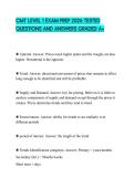 CMT LEVEL 1 EXAM PREP 2026 TESTED QUESTIONS AND ANSWERS GRADED A&plus;