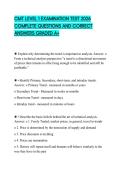 CMT LEVEL 1 EXAMINATION TEST 2026 COMPLETE QUESTIONS AND CORRECT ANSWERS GRADED A&plus;