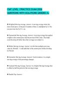 CMT LEVEL 1 PRACTICE EXAM 2026 QUESTIONS WITH SOLUTIONS GRADED A&plus;