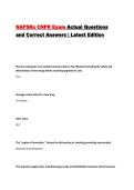 NAPSRx CNPR Exam Actual Questions and Correct Answers &vert; Latest Edition