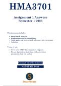 HMA3701 - ASSIGNMENT 1 SOLUTIONS &lpar; SEMESTER 1 2026 &rpar;