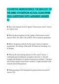 COGNITIVE NEUROSCIENCE THE BIOLOGY OF THE MIND 5TH EDITION ACTUAL EXAM PAPER 2026 QUESTIONS WITH ANSWERS GRADED A&plus;