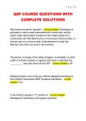 QSP COURSE QUESTIONS WITH  COMPLETE SOLUTIONS 