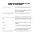 NHA EKG Technician certification UPDATED ACTUAL  Questions  and CORRECT Answers