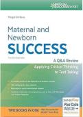 Maternal and Newborn Success&colon; A Q&A Review Applying Critical Thinking to Test Taking &lpar;Davis's Q&a Success&rpar; Third Edition by Margot R&period; De Sevo 