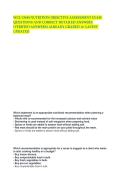 WGU D440 NUTRITION OBJECTIVE ASSESSMENT EXAM QUESTIONS AND CORRECT DETAILED ANSWERS &lpar;VERIFIED ANSWERS&rpar; ALREADY GRADED A&plus; LATEST UPDATED