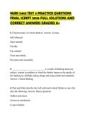 NURS 5463 TEST 4 PRACTICE QUESTIONS FINAL SCRIPT 2026 FULL SOLUTIONS AND CORRECT ANSWERS GRADED A&plus;