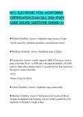 NCC ELECTRONIC FETAL MONITORING CERTIFICATION EXAM Q&A 2026 STUDY GUIDE SOLVED QUESTIONS GRADED A&plus;