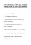 NCC RNC-NIC EXAM SCRIPT 2026 COMPLETE QUESTIONS AND SOLUTIONS 100&percnt; CORRECT