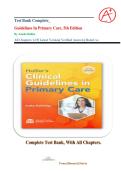 Test Bank Complete&lowbar; Guidelines In Primary Care&comma; 5th Edition By Amelie Hollier All Chapters 1-19&vert; Latest Version&vert; Verified Answers&vert; Rated A&plus;