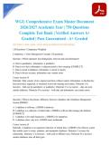 WGU Comprehensive Exam Master Document 2026&sol;2027 Academic Year &vert; 750 Questions Complete Test Bank &vert; Verified Answers A&plus; Graded &vert; Pass Guaranteed - A&plus; Graded