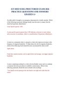 ATI MED SURG PROCTORED EXAM 2026 PRACTICE QUESTIONS AND ANSWERS GRADED A&plus;