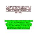 Florida State Fire Instructor 3 Actual Exam 2024&ndash;2025 &vert; All Questions with Correct Detailed Answers &vert; Top Rated Version
