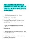 NCC ELECTRONIC FETAL MONITORING CERTIFICATION ACTUAL EXAM SCRIPT 2026 FULL QUESTIONS AND CORRECT ANSWERS ALREADY PASSED