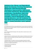 Substance Use&comma; Misuse&comma; and Dependence&colon; Opioid Use Disorder&comma; Overdose Management&comma; Withdrawal&comma; OUD Pharmacotherapy &lpar;Methadone&comma; Buprenorphine&comma; Naltrexone&rpar;&comma; Prescription Monitoring&comma; Benzodiazepines & Barbiturates&colon; Classification&comma; Half-Lives&comma; Overdose&comma; Withdra