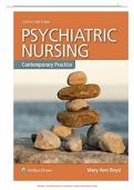 Test Bank &ndash; Psychiatric Nursing&colon; Contemporary Practice 6th Edition by Boyd &vert; Chapters 1&ndash;43 Complete &vert; Verified Questions and Answers