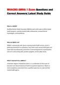 MHACBO QMHA 1 Exam Questions and Correct Answers&vert; Latest Study Guide