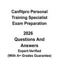 canfitpro Personal Training Specialist &lpar;PTS&rpar; 2026 Exam Prep &vert; Complete Study Guide & Practice Questions