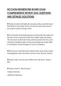 NCCAOM BIOMEDICINE BOARD EXAM COMPREHENSIVE REVIEW 2026 QUESTIONS AND DETAILED SOLUTIONS